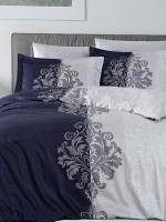 First Choice Hypnoz lacivert(navy blue) постельное белье сатин семейный 160х220х2