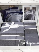First choice Imaj gri-Grey vip сатин постельное белье евро 200х220 — изображение 2