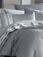 First choice Imaj gri-Grey vip сатин постельное белье евро 200х220