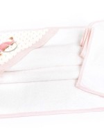 Maison D´or детское полотенце - уголок для новорожденного Baby kundak розовый