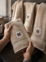 Набір рушників для чоловіків Maison D'or Alain 3шт бежевий - Зображення 7