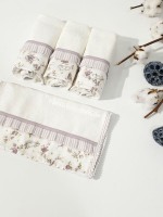 Набор полотенец Maison Dor Roses 30х50 крем с сиреневым — изображение 4