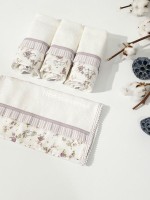 Набор полотенец Maison Dor Roses 30х50 крем с сиреневым — изображение 5