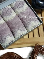 Maison Dor Vanessa набір бамбукових полотенец3шт. 30х50см фіолетовий - Зображення 5