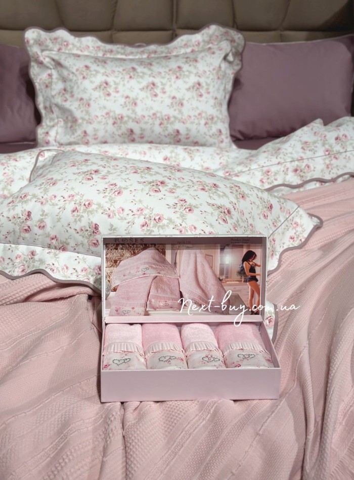 Набір рушників Maison Dor Roses pink-rose 30х50 - Зображення 4