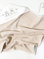 Maison D`or Lamite beige детское махровое полотенце - уголок с вышивкой бежевое 76x76 — изображение 3