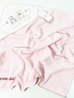 Maison D`or Lamite pink дитячий махровий рушник - куточок з вишивкою рожевий 76x76 - Зображення 3
