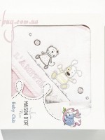 Maison D`or Lamite pink дитячий махровий рушник - куточок з вишивкою рожевий 76x76 - Зображення 4