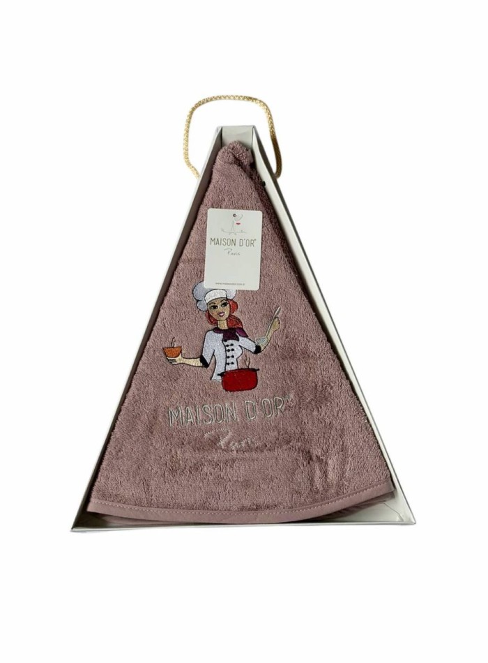 Maison D`or Maxi box круглое кухонное полотенце 1шт 70х70 хлопок фиолетовый — изображение 2