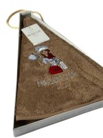 Maison D`or Maxi box круглое кухонное полотенце 1шт 70х70 хлопок коричневый — изображение 3