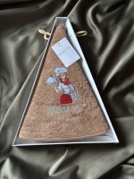 Maison D`or Maxi box круглое кухонное полотенце 1шт 70х70 хлопок коричневый — изображение 7