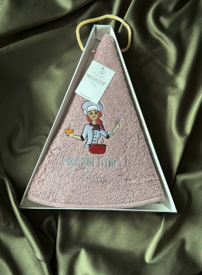Maison D`or Maxi box круглое кухонное полотенце 1шт 70х70 хлопок фиолетовый — изображение 5