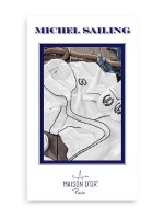 Мужской махровый халат Maison Dor Michel Sailing с тапками голубой — изображение 2