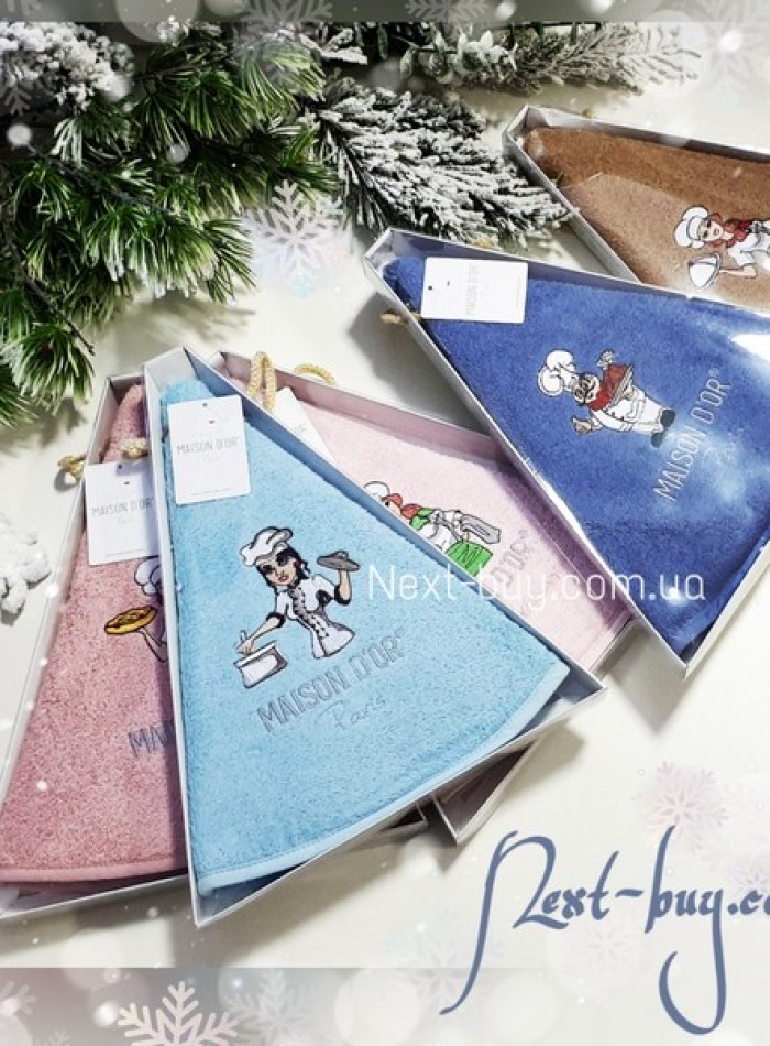 Maison D`or Maxi box круглое кухонное полотенце 1шт 70х70 хлопок синий — изображение 2