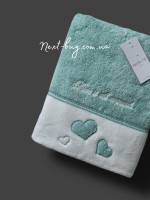 Maison D`or Monique Hearts махровий рушник для сауни 85х150 бірюзовий