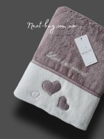 Maison D`or Monique Hearts махровий рушник для сауни 85х150 фіолетовий