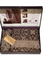 First Choise Jacquard Peshterry Set Sauna Beach Bathroom набір махрових рушників з бахромою Туреччина коричневий - Зображення 2
