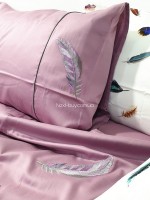 Maison D'or Pulume Volante dark lilac постельное белье 200x220см сатин с вышивкой евро — изображение 3