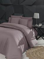 First choice Marta Leylak-Lilac vip сатин постельное белье евро 200х220
