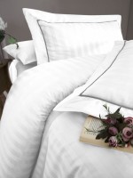 First choice Novel line Beyaz(white) delux сатин постільна білизна полуторний 160х220 - Зображення 2