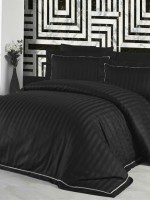 First choice Novel line Siyah(Black) delux сатин постельное белье евро 200х220
