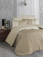 First choice Square Duet Badem/S.Kahve delux сатин постельное белье евро 200х220