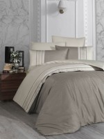 First choice Square Duet Vizon/Toprak delux сатин постельное белье евро 200х220
