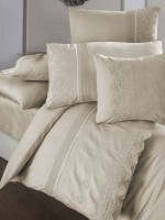 First choice Stella Sutlu kahve-Cappuccino сатин постільна білизна евро 200х220 - Зображення 2