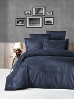 First choice Tecna Lacivert(navy blue) постільна білизна сатин-жакард евро 200х220