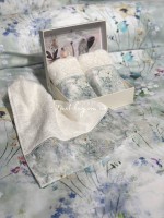 Tivolyo Home Набір рушників Polina 3 - 30х50 3шт. Kırık Beyaz - Зображення 4