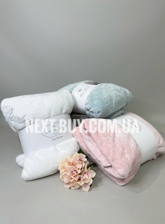 М'який плед Tivolyo Home Soft Crystal pudra Туреччина полуторний 160х220 - Зображення 5
