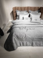 Pepper Home Natalie элитное покрывало 270х260см с наволочками и декоративными подушками серый