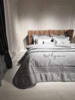 Pepper Home Natalie элитное покрывало 270х260см с наволочками и декоративными подушками серый — изображение 6