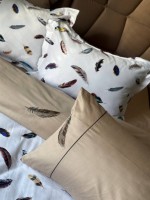 Maison D'or Pulume Volante beige постельное белье 200x220см сатин с вышивкой евро