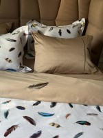 Maison D'or Pulume Volante beige постельное белье 200x220см сатин с вышивкой евро — изображение 8