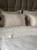 Maison D'or Mirabella Dantella beige постільна білизна 200x220см сатин жаккард бежевий - Зображення 3