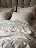 Maison D'or Mirabella Dantella beige постільна білизна 200x220см сатин жаккард бежевий