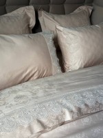 Maison D'or Mirabella Dantella beige постільна білизна 200x220см сатин жаккард бежевий - Зображення 7