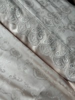 Maison D'or Mirabella Dantella beige постільна білизна 200x220см сатин жаккард бежевий - Зображення 8
