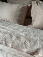 Maison D'or Mirabella Dantella beige постільна білизна 200x220см сатин жаккард бежевий - Зображення 9