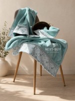 Maison D'or Roses Turquoise набор бамбуковых полотенец 3 шт бирюзовый — изображение 4