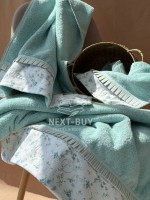 Maison D'or Roses Turquoise набор бамбуковых полотенец 3 шт бирюзовый — изображение 5