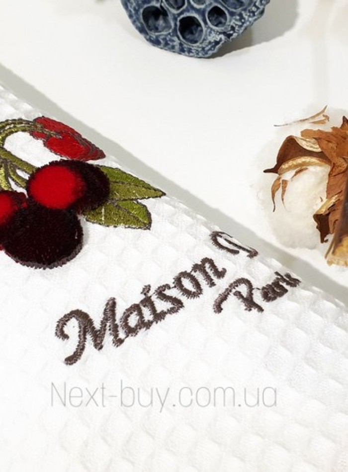 Maison Dor Fruit cherry полотенце вафельное с апликацией — изображение 2