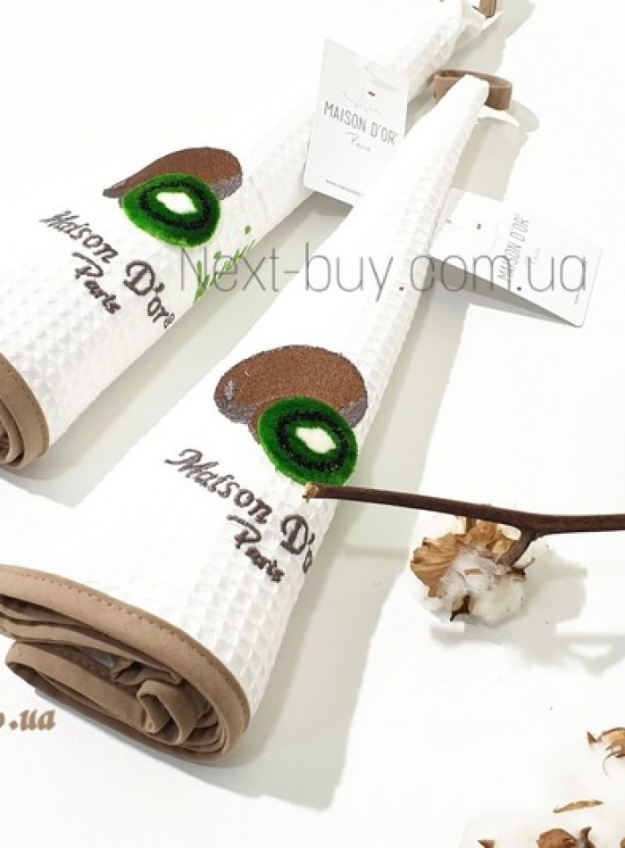 Maison Dor Fruit kiwi полотенце вафельное с апликацией — изображение 2