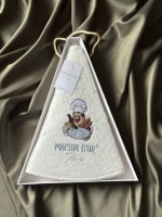 Maison D`or Maxi box круглое кухонное полотенце 1шт 70х70 хлопок кремовый