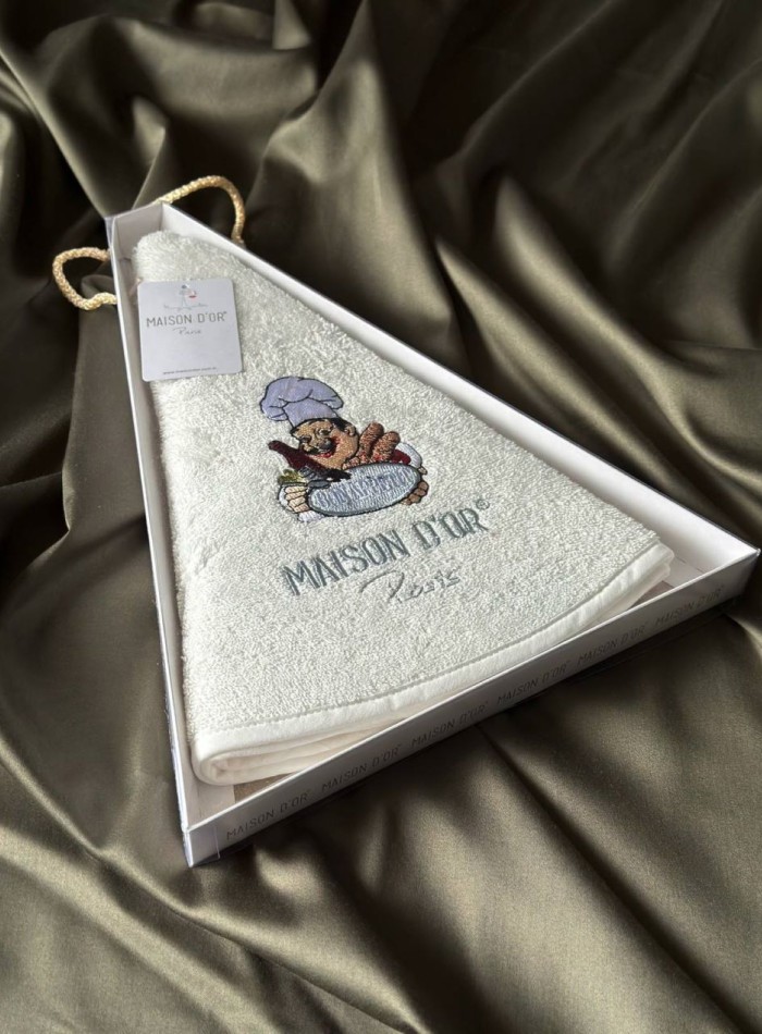 Maison D`or Maxi box круглое кухонное полотенце 1шт 70х70 хлопок кремовый — изображение 4