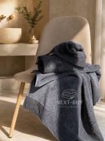 Maison Dor Naturella набір рушників 3шт 30х50 50х90 70х140 махра з мереживом антрацит - Зображення 4