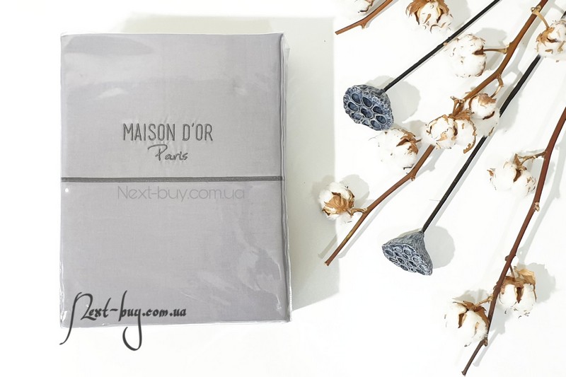 Maison Dor Spring Embroidery duvet cover set Dark Grey однотонное постельное белье 200х220 — изображение 1