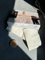 Maison Dor Naturella набор полотенец 3шт 30х50 50х90 70х140 махра с кружевом кремовый — изображение 4