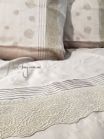 Maison D'or Roesia Estee Beige постельное белье евро 200х220 сатин с вышивкой — изображение 3